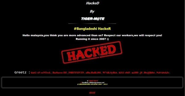 Malaysian sites hacked