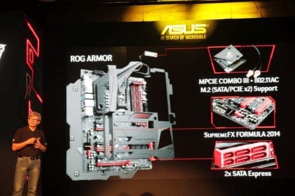 Hsieh showing off the new ROG Armor