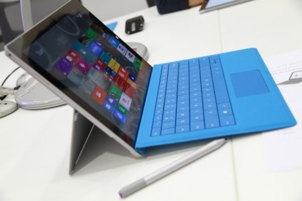 The pen-like stylus of the Surface Pro 3.