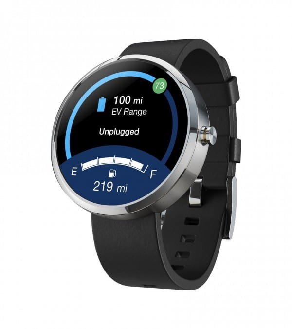The MyFord Mobile app extension prototype for the Android Wear smartwatches allows drivers to access their carâs needs for an enhanced driving experience right at the wrist. Easily lock and unlock your vehicle, find where you parked as well as access mileage, driving efficiency, EV charging status and the vehicle manual.