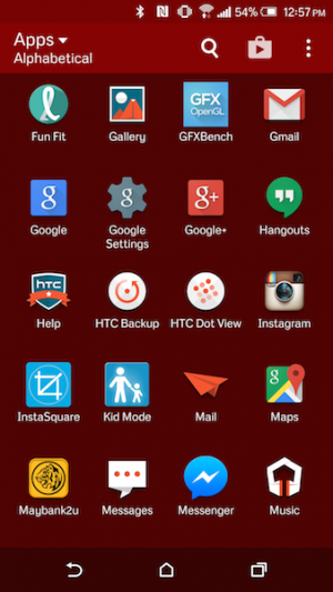htc m9+ app drawer
