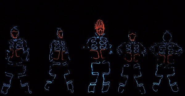 LED dancers giving a visual illustration of what STEM CS entails.