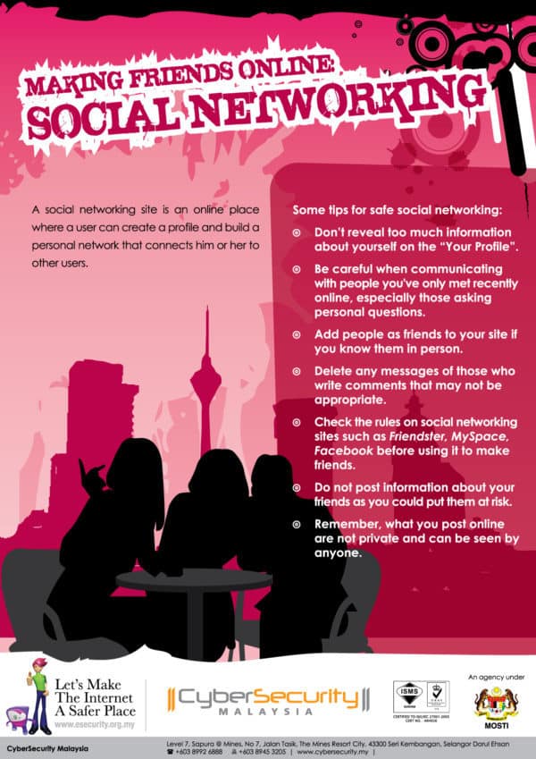 Photo: Safe Tips for Social Networking by Cyber Security Malaysia