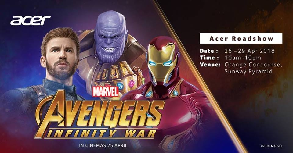 acer avengers infinity war roadshow