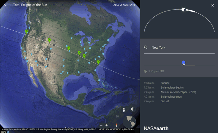 eclipse generator google earth