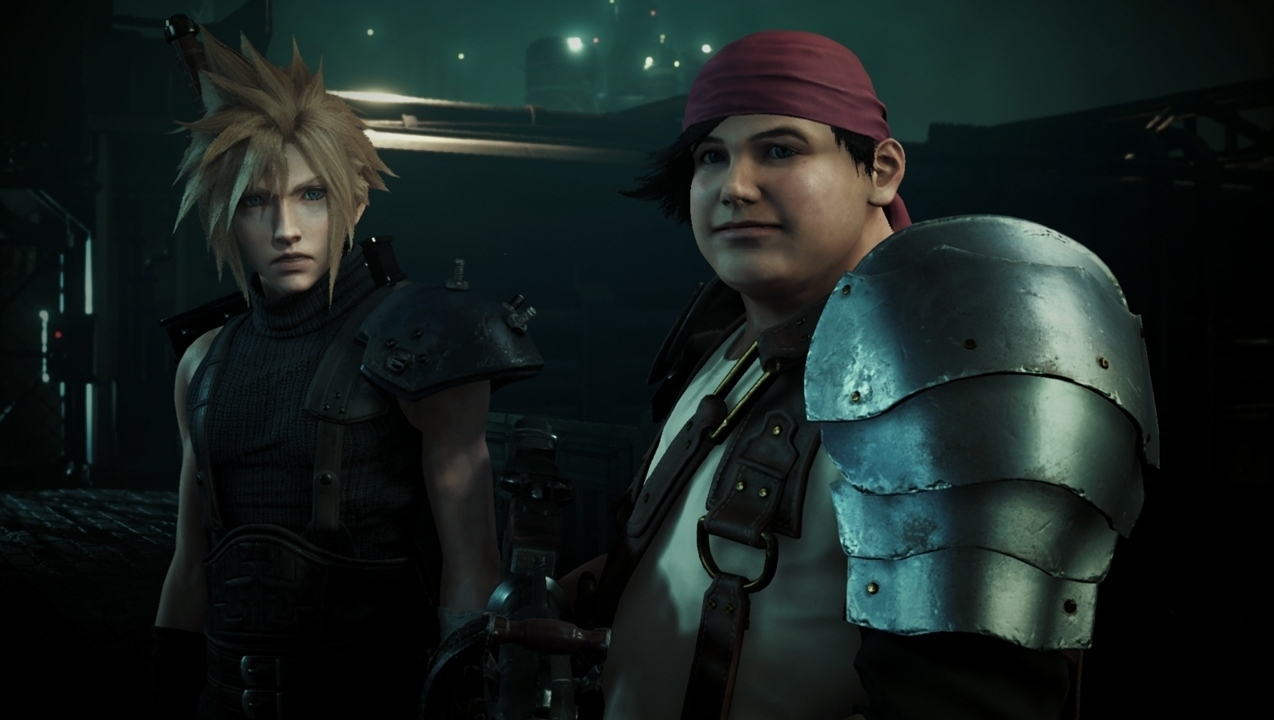 Cloud Strife and Biggs from Final Fantasy VII Remake