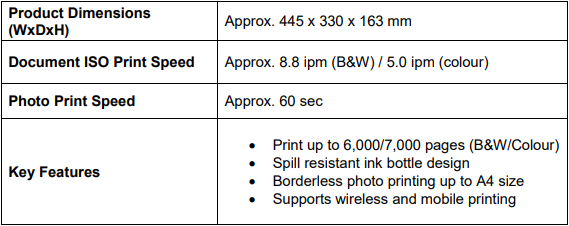 pixma g 3010 specs