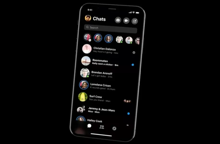 redesigning messenger dark mode