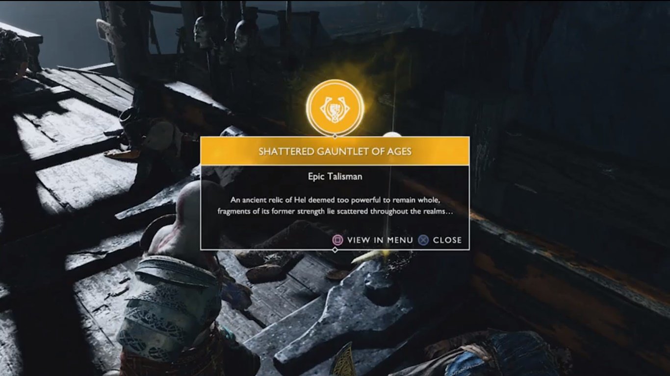 God of War Easter Egg comes in the form of the Shattered Gauntlet of Ages