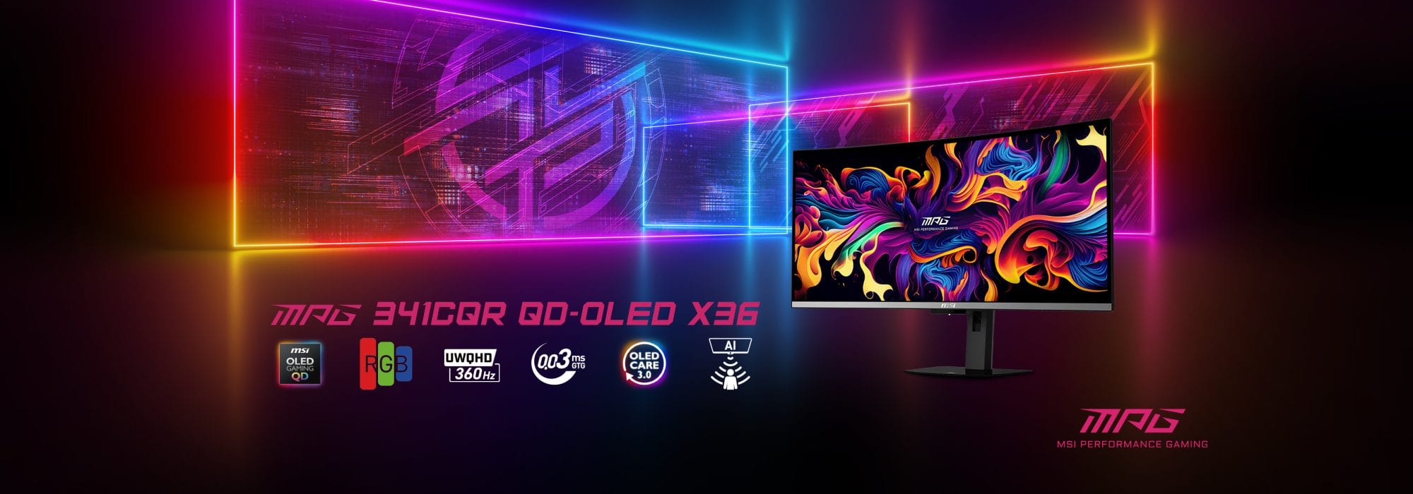MSI Unveils Next Generation QD OLED And AI Gaming Monitors At CES 2026 MPG 341CQR QD OLED X36 Press Release 01 